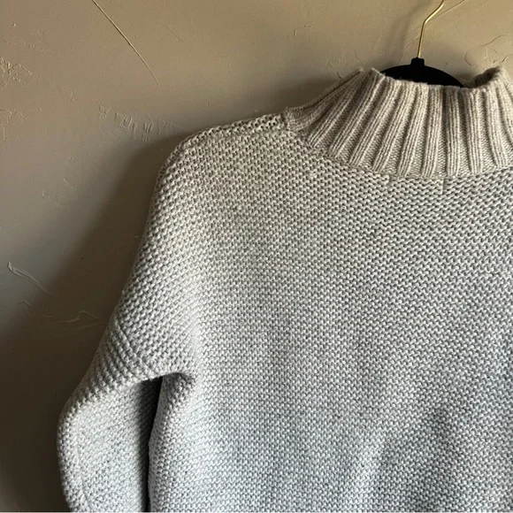 Marine Layer Remi Cozy Knit Wool Blend Mock Neck Sweater‎ Fishermen Knit Sz M - Picture 9 of 12